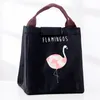 Estudante dos desenhos animados Flamingo Imprime Oxford Alumínio Isolado Refrigeradores Bolsa Engrossar Impermeável Recipiente de Alimentos Portátil Grande Capacidade4 3ys E1