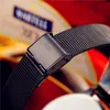 Men's Sport Watches Black PVD Watch Men DLC Coating Mineral Glass Quartz Stainless Steel Alloy Bracelet Sports Rectangle Wristwatches Ronda Mesh belt Watches