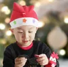 12 스타일 빠른 배송 새 크리스마스 장식 성인 레드 커먼 크리스마스 모자 산타 / 어린이 만화 빛 모자