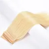 Schnappband Rohe Haarverlängerungsclip-Clip in Button PU-Befestigungs-Schuss-europäisches menschliches remyes Haar
