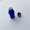 Wholesale 15ml Small Blue Glass Bottles with Sealing up Stopper+Screw Cap Nail Polish Oil Jars 24pcs/lothigh qualtity