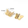 100pcs 11x13mm Copper Butterfly Filigree Wraps Connectors Charms Pendant For DIY Jewelry Making Accessories Handmade Findings