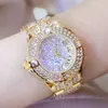 Kadın İzler Elmas Gold Watch Ladies Bilekleri Lüks Marka Kadın Bilezik Saatleri Kadın Relogio Feminino 220308275K