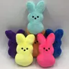 Partybevorzugung Nette Ostern Karotte Hase Puppe Kawaii Ostern Zimmer Desktop Sofa Dekor Kaninchen Plüsch-schlüsselanhänger Stofftiere Kinder Geschenke