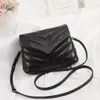 Designer luxury handbags purses square fat LOULOU chain bags real leather bag women shoulder bags high quality Flapbag black bag mini bag