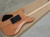 Naturlig träfärg elektrisk gitarr med humbuckers pickups, rosewood fretboard, fågel inlay, kan anpassas som begäran