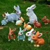 resin rabbit statues