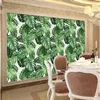 Murale 3D personalizzato Dipinto a mano Pianta verde Foglie Decorazione murale Pittura Soggiorno Camera da letto Ristorante Carta da parati non tessuta Murales