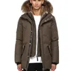 Top Mens Parkas куртка мех с капюшоном пальто спиц размера ветровка повседневная стройная открытая уличная теплые мужчины густые куртки