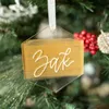 Transparent Acrylic Pendant Party Favor DIY Blank Hängsmycke Holiday Decoration Supplies 12 stilar