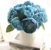 6 Heads Artificial Rose Peony Silk Flower Bouquet Festival Valentines Day Anniversary Gift Wedding Home Table Arrangements Decor CFYL0234