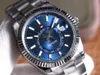 Mężczyźni NF Sky Watch 9001 Automatycznie obsługuje miesięczny kalendarz 24H Wyświetlacz 904L Niebo podwójna strefa czasowa Sapphire Watch Waterproof Nurving352a