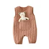 Pasgeboren baby baby jumpsuit jongens en meisjes dikke warme romper mouwloze jumpsuit winter houden warme kleding gratis cartoon pop 201029