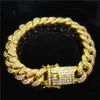 gouden naam armband Hip Hop Stijl Sieraden Armbanden Ontwerp Armband 18K Volledige Diamanten Armband Mannen Cubaanse Ketting Mode Accessoires Supply