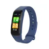C1 Smart Armband Watch Blodtryck Hjärtfrekvens Monitor Fitness Tracker Armbandsur Pedometer Vattentät Bluetooth Watch för iOS Android