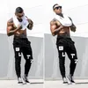 Sonbahar Sonbahar Erkekler Mens Fitness Sweetpants Spor Salonu Joggers Egzersiz Sıradan Siyah Pantolon LJ201103