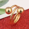 Anello da dito da donna con sfera di perline Anelli d'amore di fidanzamento per feste di matrimonio in oro per San Valentino