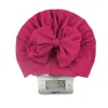 2021 New Baby ear wrap cap with double bow for children hat for newborn baby autumn and winter warm striped headgear cap