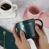 Xícara de café cerâmica conjunto nórdico banhado a ouro caneca de café de cerâmica xícara de café e pires set da tarde