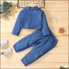 Clothing Sets Baby & Kids Baby, Maternity Girls Denim Outfits Children Turn-Down Collar Tops+Pants 2Pcs/Set Spring Autumn Fashion Boutique C