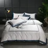 Lusso bianco 100% cotone Set biancheria da letto Hotel Lenzuolo Lenzuolo con angoli Queen King size Set copripiumino Ropa de cama linge de lit 201021