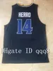 14 Tyler Herro Jersey Whiall High School College Basketball Jerseys Blue White Sport Shirt Top Quality S-XXL Rare