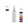 50 ml x 50 hoge kwaliteit plastic mist spuitpomp met zilveren aluminium kraag lege cosmetische vierkante container voor parfum vloeistof