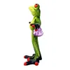 Resin Frog Animal Crafts 3D Frog تمثال منزلي سطح المكتب الديكور حديقة داخلي في الهواء الطلق المنمنمات Y200106245Q