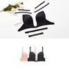 Roupa íntima de verão para mulheres levantam Bralette Bralette Low Cut Open Brafra Brap Pushup Não forrado Tubo Top Top Lingerie Gret Extender Hook LJ200815