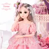 UCanaan 18 Inch 45CM 1/4 BJD Dolls 18 Ball Jointed Doll For Girls With Full Outfits Dress Shoes Makeup SD Doll Toys For Children LJ201031