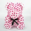 style rose bear with heart artificial s foam s flower 35 cm high Valentines Day gifts Mothers Y200104