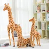 50-120cm Multi Storlek Hot Selling High Quality Realistic Stuffed Africa Grassland Wild Animal Soft Giraffe Plush Toys Kids Gifts LJ200914