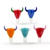 14mm 18mm Glass Bowl ox horn Thick Pyrex Male Smoking Accessories with Colorful Piece for Bong water Pipes oil