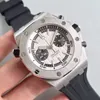 Bekijk designer horloges heren rubber veelkleurig quartz elektronisch saffier waterdicht herenhorloge