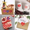 500 Stück/Rolle 3,8 cm rote herzförmige Aufkleber Siegeletiketten Liebesaufkleber Valentinstag Basteln Scrapbooking Geschenk Klebeetikett Briefpapier