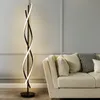 1.3M 36W Minimalist floor lamp For Living room Bedroom spiral Lamp Bedroom Office Black White lampe de salon Led Standing Lamps Fixtures