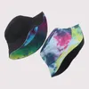 Adult Bucket Hat Fisherman Reversible Fishing Colourful Graffiti Bob Caps Hip Hop Creative Tie Dye Gorros Men Women Wide Brim Hats Elob22