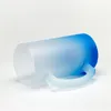 16oz Сублимационные матовые стекла пивные кружки градиентный цвет с ручкой портативный сода POP может кофе молочный сок воды чашки B1