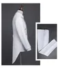 Pyjtrl artı boyut S4XL Erkek Klasik Beyaz Beyaz Parlak Tail Coat Smokin Düğün Damat Sahnesi Şarkıcı Dört Parça Takım 201106