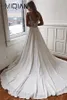 Long Chiffon Boho Beach Wedding Gown,Summer A Line Simple White Bride Wedding Dress, V Neck Bridal Party Dress,Vestido De Noiva 201113