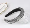 Baroque handmade beaded headband European and American fashion full diamond sponge headband fabric hair accessories