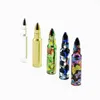 Bullet Shape Smoke Pipes Printed Dry Herb Holder Cigarette Hookah Plus Size Smoking Accessories Assorted Colors