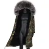 Winter Man Impermeável X- Jaqueta longa Men Parkas Raccoon Collar Colar Real Pur Coat Fur alinhado High Street Men Jacket 201128