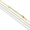 Kedjor 1.4 / 1.5mm Rostfritt stål Curb Cuban Link Kedja Halsband för män Smycken Blank Färg Punk Kvinnor Neck Trend Gift