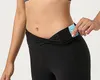 Tayt Yoga pantolon kadın kızlar için çıplak duygu zımparalanmış streç spor egzersiz yüksek bel ayak bileği Siyah