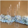 10 peças candelabros para decoração de casamento castiçais transparentes castiçais de acrílico para festa de casamento