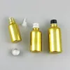 Etherische olieflessen 5 ml 10 ml 30 ml 50 ml glazen gouden fles kleine e vloeibare flesjes met aluminium cap 20pcs