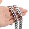 Chains 8-18mm Wide 8-40inch Length Men's Biker Silver Color Stainless Steel Miami Curb Cuban Link Chain Necklace Or Bracelet 212j