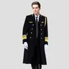 유럽 ​​보안 트렌치 코트 속성 컨시어지 의류 따뜻하고 두꺼운 이미지 포스트 보안 유니폼 긴 스타일 양모 오버코트