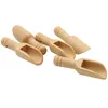 Mini Wooden Scoops Bath Salt Spoons Spices Milk Candy Flour Powder Laundry Detergent Spoon Scoops 7.7*2.2cm EEF3952